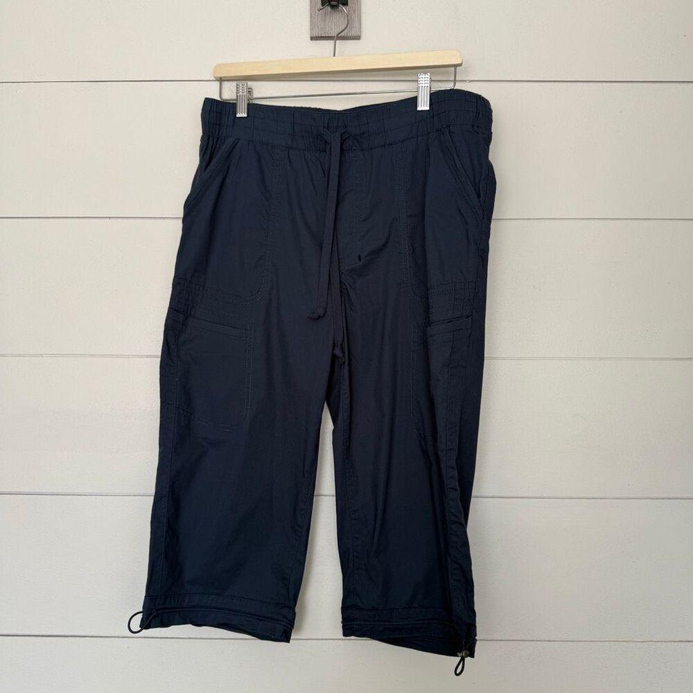 Democracy Women’s 12 Navy Blue Cropped Pants Ankle